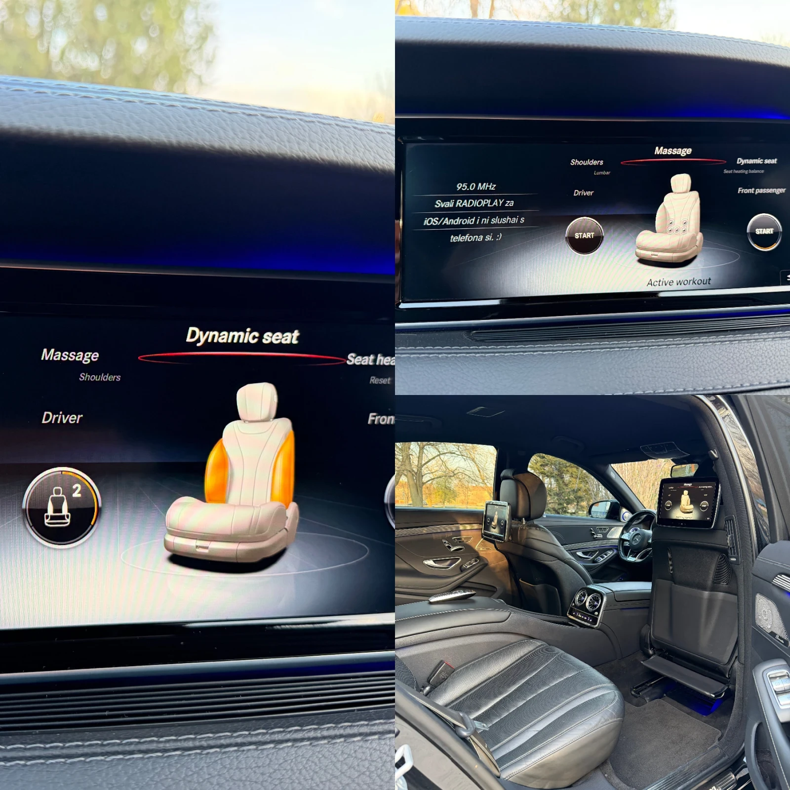 Mercedes-Benz S 350 * LONG* 9G* 4-МЕСТА* ЛИЗИНГ* 4-MATIC* TV* 6.3AMG* , снимка 15 - Автомобили и джипове - 53978376