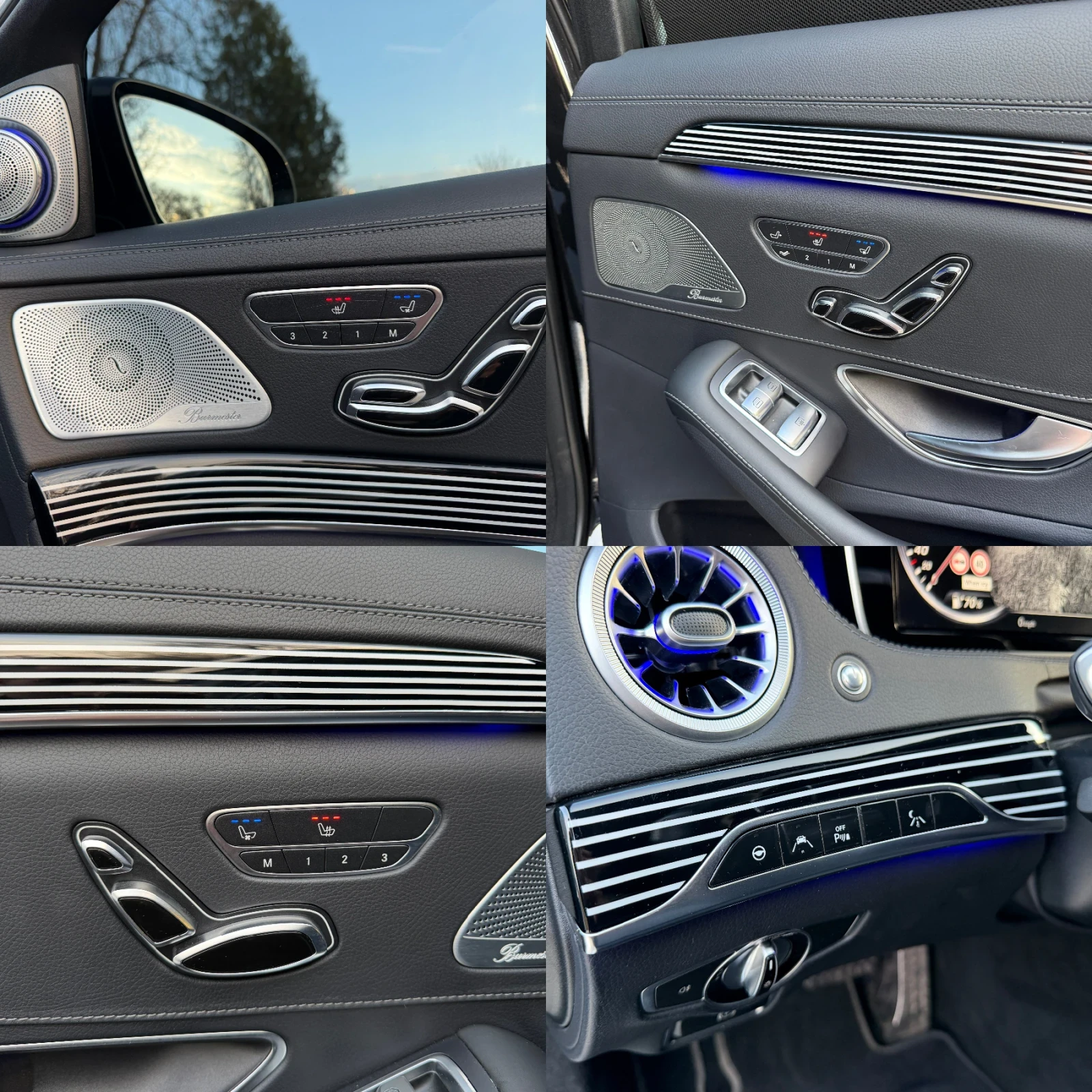 Mercedes-Benz S 350 * LONG* 9G* 4-МЕСТА* ЛИЗИНГ* 4-MATIC* TV* 6.3AMG* , снимка 14 - Автомобили и джипове - 53978376