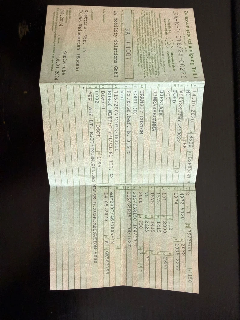 Ford Transit Custom 2.0d Германия , снимка 17 - Бусове и автобуси - 52367792