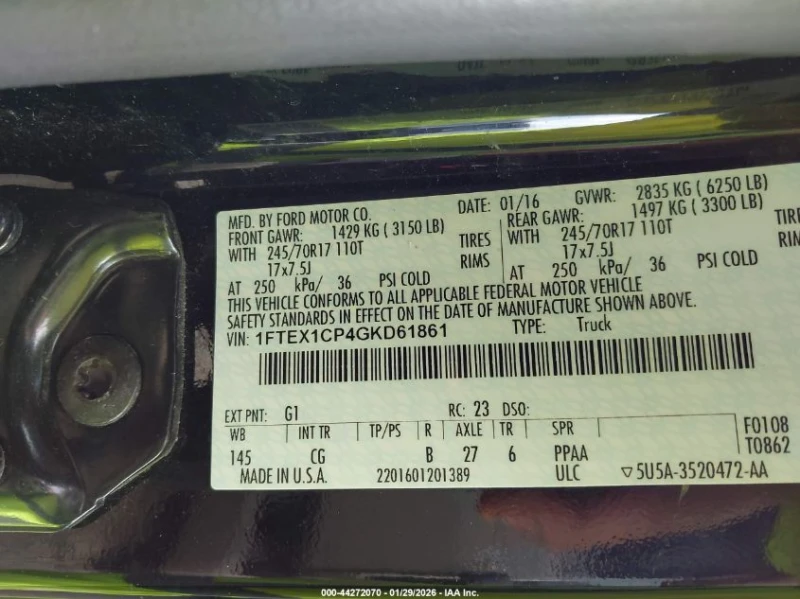 Ford F150 2.7l F-150 Xl, снимка 9 - Автомобили и джипове - 53584993