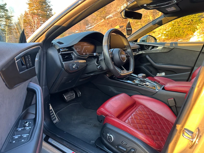 Audi S5 3.0TFSI MATRIX PANO RED NAPPA BANG 45K KM, снимка 5 - Автомобили и джипове - 50226779