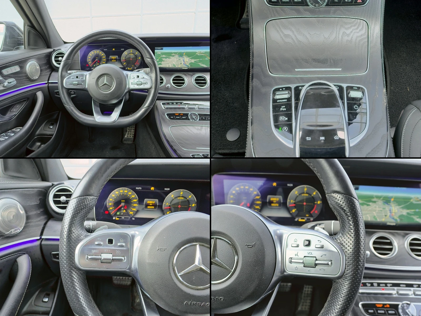 Mercedes-Benz E 350 AMG Panorama Widescreen 360 гр, снимка 12 - Автомобили и джипове - 56743448