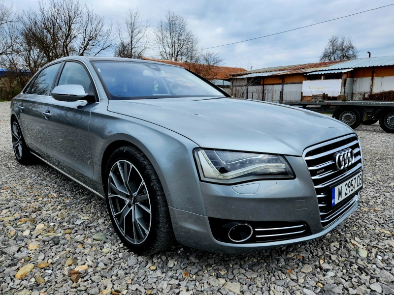 Audi A8 4.2TDI  Германия Long Нави Кожа Обдухване Панорама, снимка 8 - Автомобили и джипове - 48800256