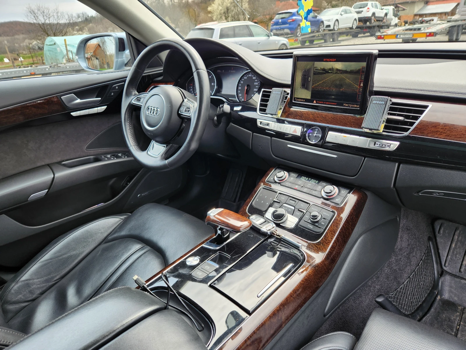 Audi A8 4.2TDI  Германия Long Нави Кожа Обдухване Панорама | Mobile.bg — изображение 11