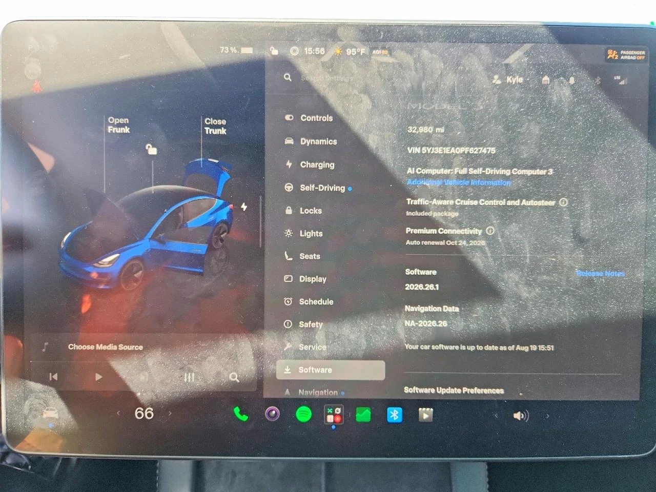 Tesla Model 3 STANDARD RANGE PLUS/ТЕРМОПОМПА/RWD/CARFAX, снимка 9 - Автомобили и джипове - 56516802