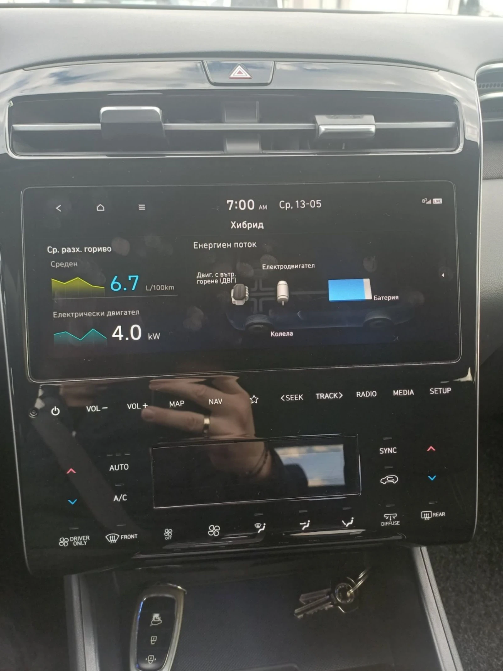 Hyundai Tucson 1.6-GDI Full- HYBRID 230hp  2023г, снимка 11 - Автомобили и джипове - 54548464