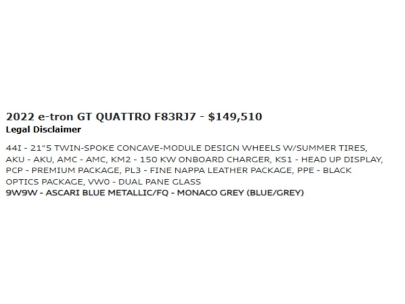 Audi E-Tron GT * QUATTRO | PREMIUM PKG | BLACK OPTICS | 20 IN * C, снимка 10 - Автомобили и джипове - 53000789