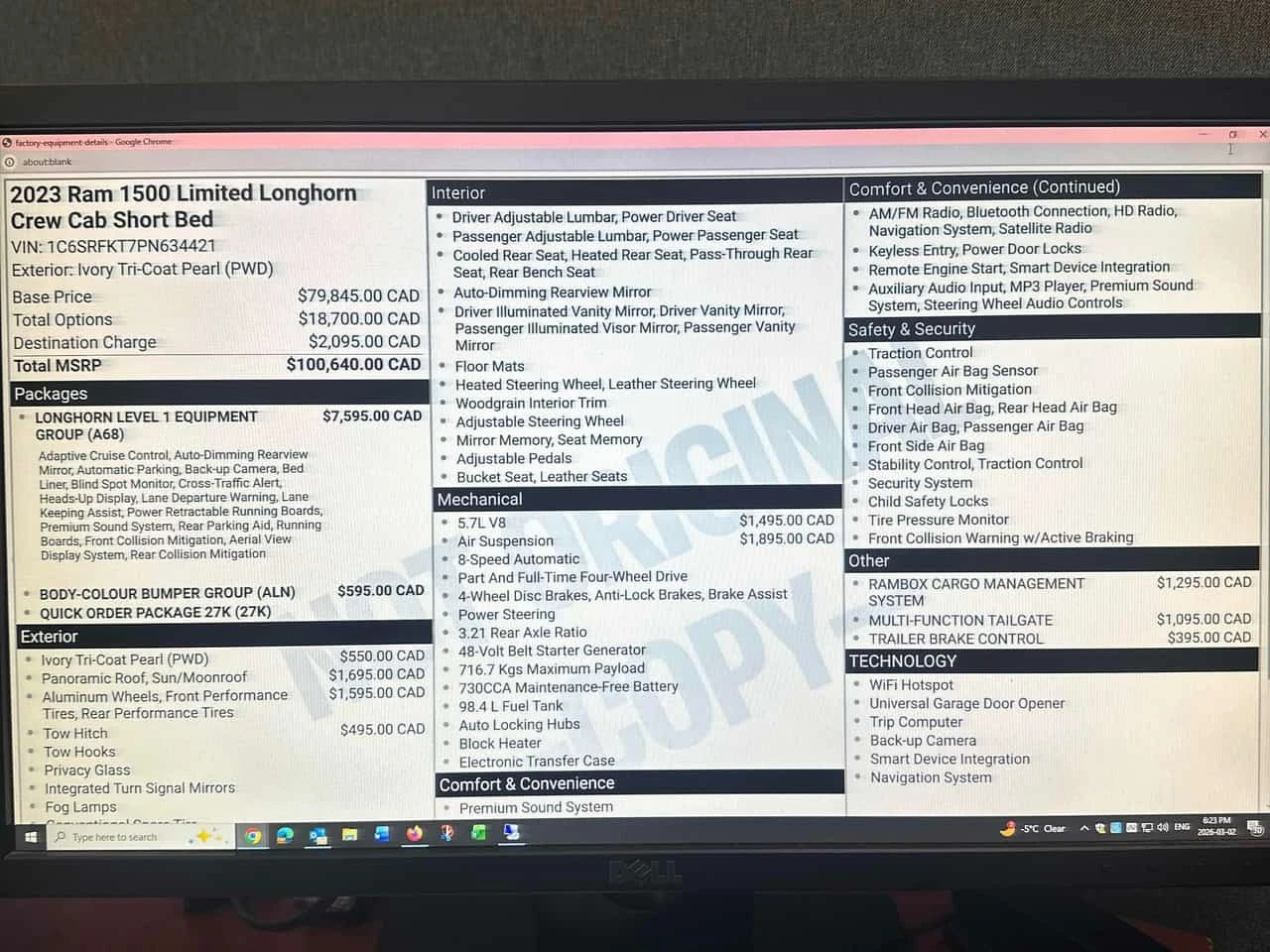 Dodge RAM 1500 * Limited Longhorn * ПАНО* ПОДГРЕВ* KEYLESS*  - изображение 10