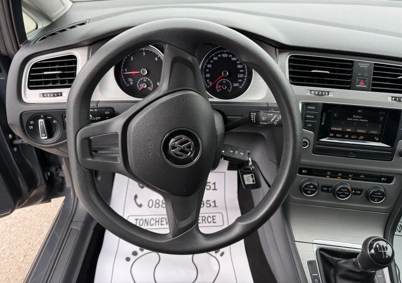 VW Golf 1.6-TDI-129.000км-НАПЪЛНО РЕАЛНИ-КАТО ЧИСТО НОВ, снимка 11 - Автомобили и джипове - 53186259