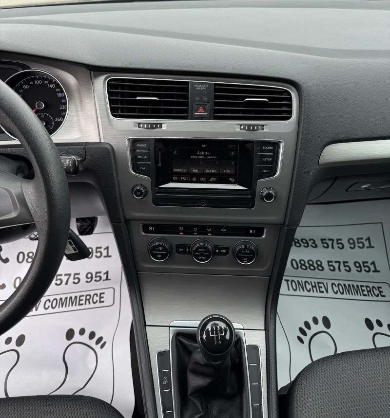VW Golf 1.6-TDI-129.000км-НАПЪЛНО РЕАЛНИ-КАТО ЧИСТО НОВ, снимка 10 - Автомобили и джипове - 53186259