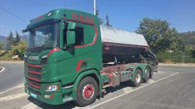 Scania R 500 EURO 6 САМОСВАЛ с КРАН , снимка 2