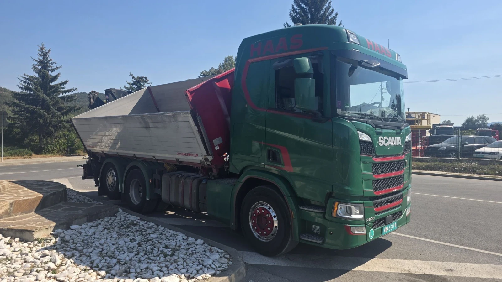 Scania R 500 EURO 6 САМОСВАЛ с КРАН , снимка 3 - Камиони - 56017540