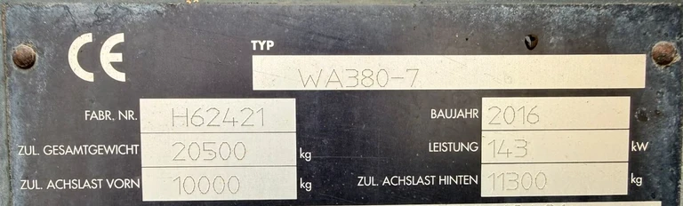 Челен товарач Komatsu WA380-7, снимка 15 - Индустриална техника - 56047909