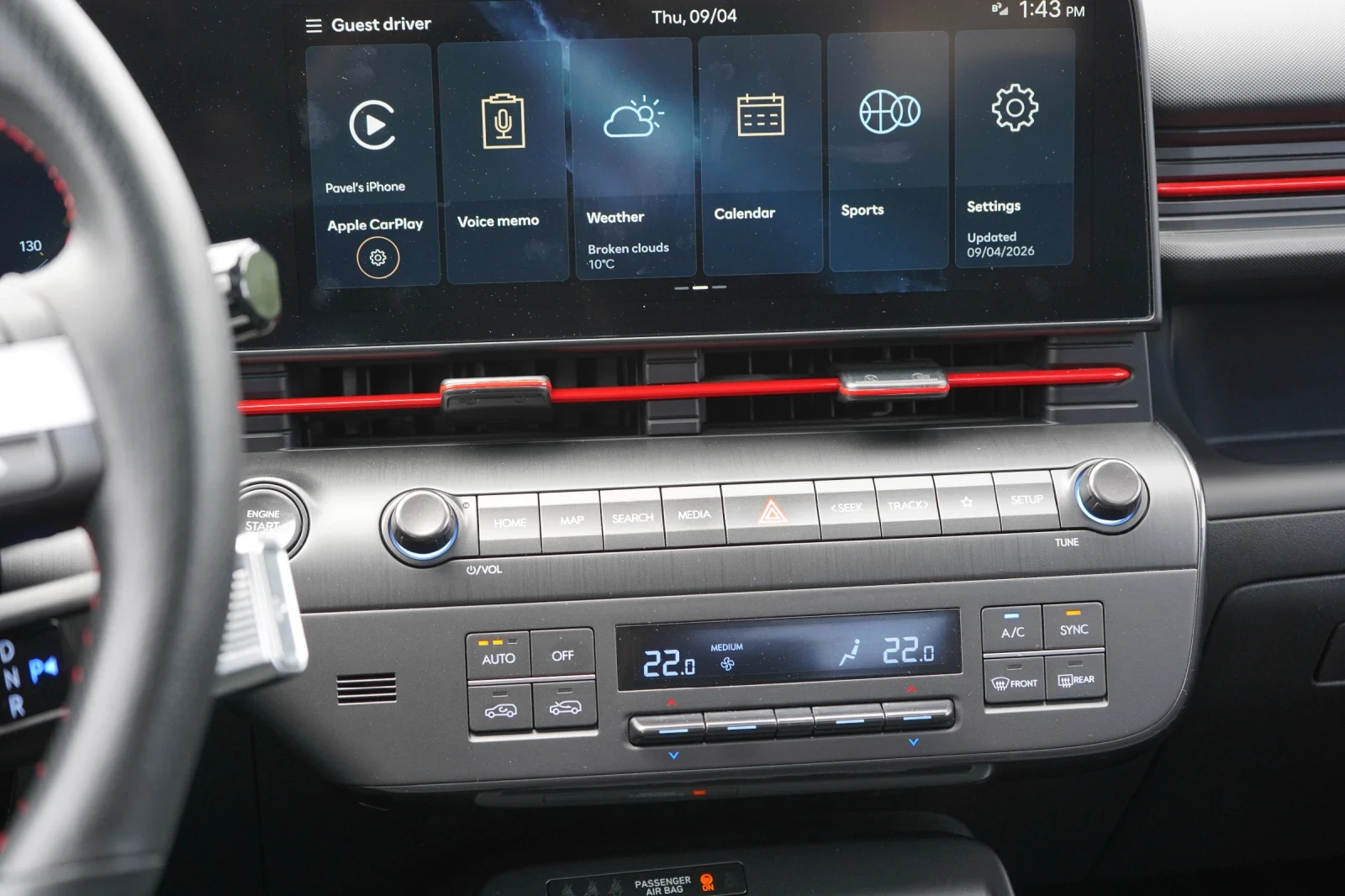 Hyundai Kona * 1.6* T-GDI* N line* 4x4* Bose* Pano* 360* Distr*, снимка 13 - Автомобили и джипове - 54147845