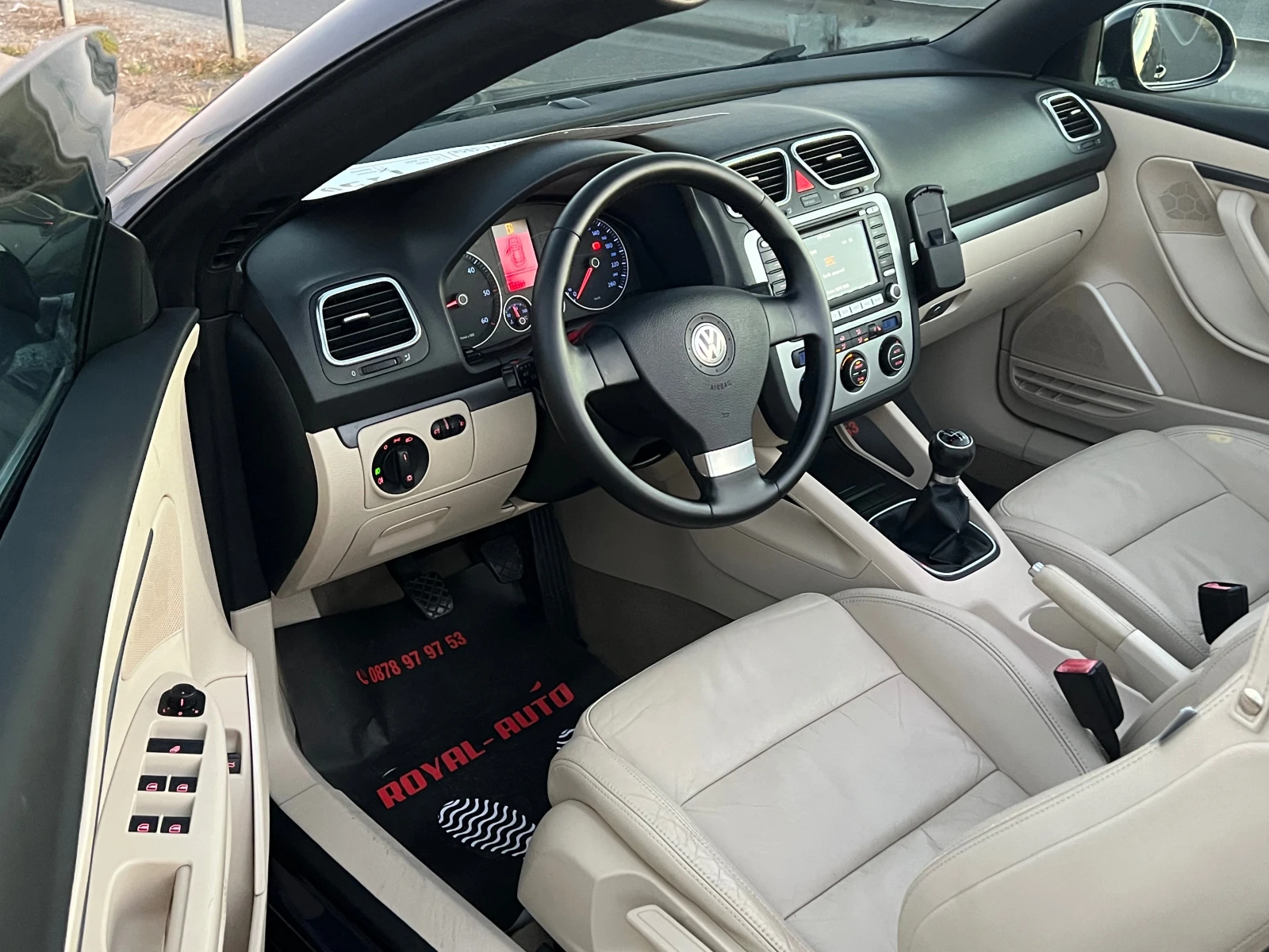 VW Eos ЛИЗИНГ-КОЖА-НАВИ-ДИЗЕЛ-ТОП, снимка 7 - Автомобили и джипове - 55963587