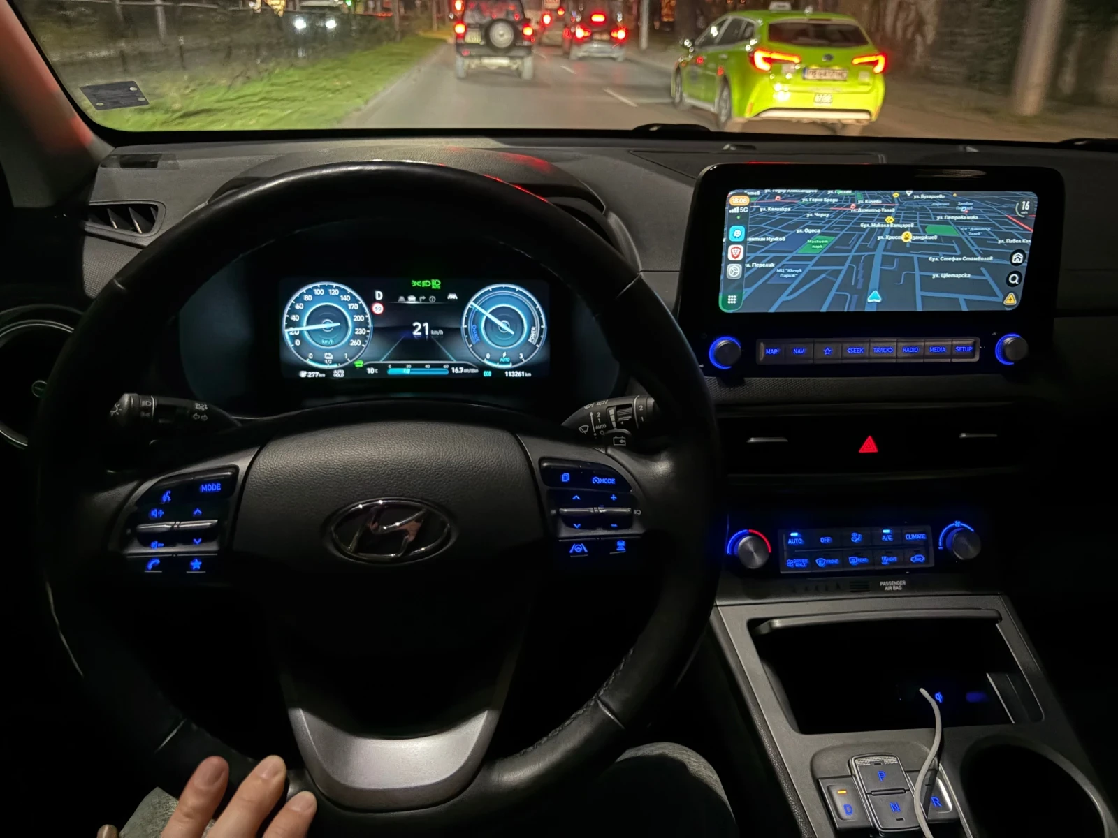 Hyundai Kona 64kwh/SOH100%/Фейс/Термо помпа, снимка 6 - Автомобили и джипове - 54749149