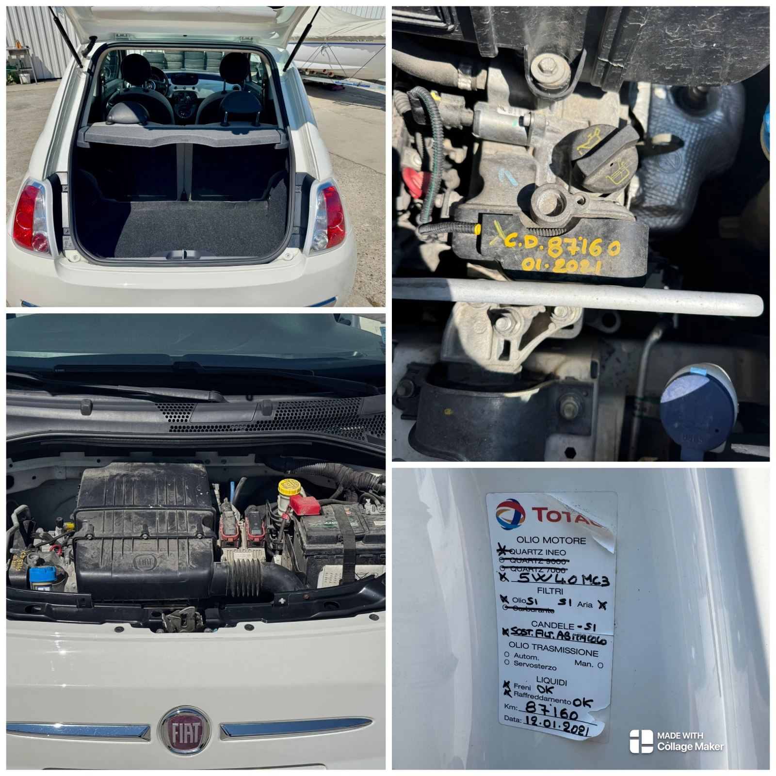 Fiat 500 LAUNGE АВТОМАТИК 103000км ПАНОРАМА ТОП-СЪСТОЯНИЕ, снимка 16 - Автомобили и джипове - 55446238