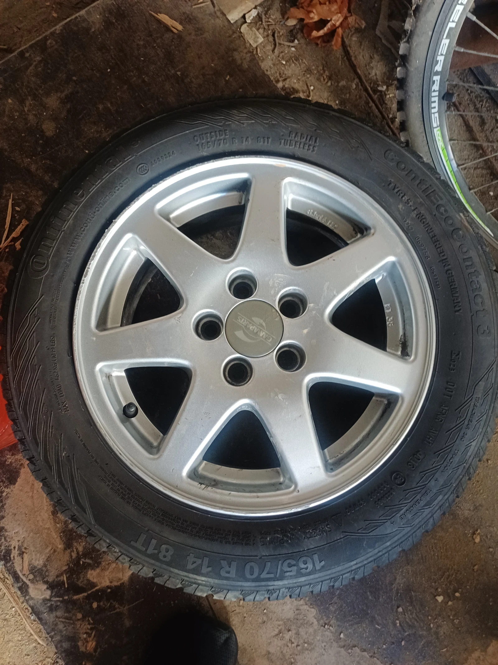 Гуми с джанти Continental 165/70R14, снимка 3 - Гуми и джанти - 54334575