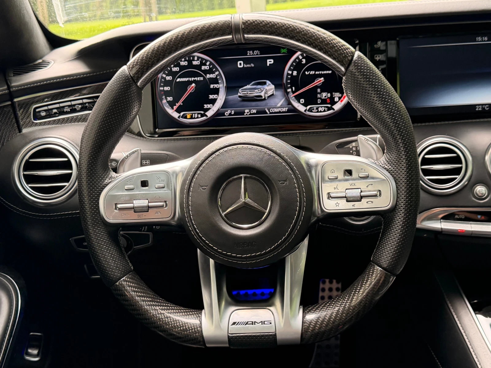 Mercedes-Benz S 63 AMG CARBON CERAMIC / FACE OPTIC / 3D BURMESTER / FULL, снимка 14 - Автомобили и джипове - 54759161