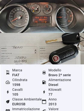 Обява за продажба на Fiat Bravo 1.6M-JET/6ск./105k.c/SPORT/NAVI/БЛУТУТ/EURO 5B/ТОП ~8 900 лв. - изображение 11