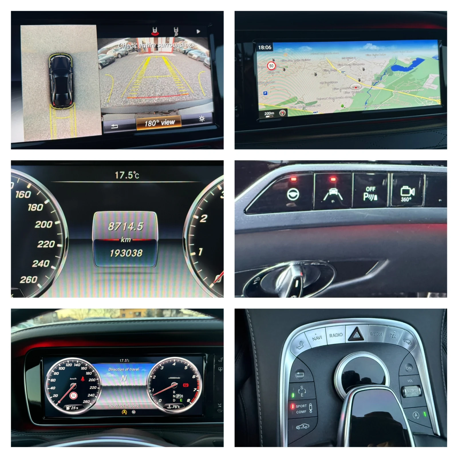 Mercedes-Benz S 500 4MATIC/designo/360/Burmester/Full Led/Панорама/EU6, снимка 16 - Автомобили и джипове - 54445545