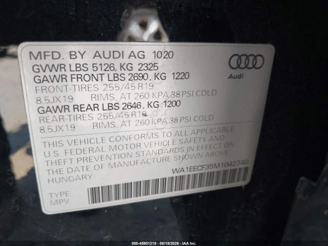 Audi Q3 45 TFSI S LINE QUATTRO TIPTRONIC, снимка 9 - Автомобили и джипове - 56013449