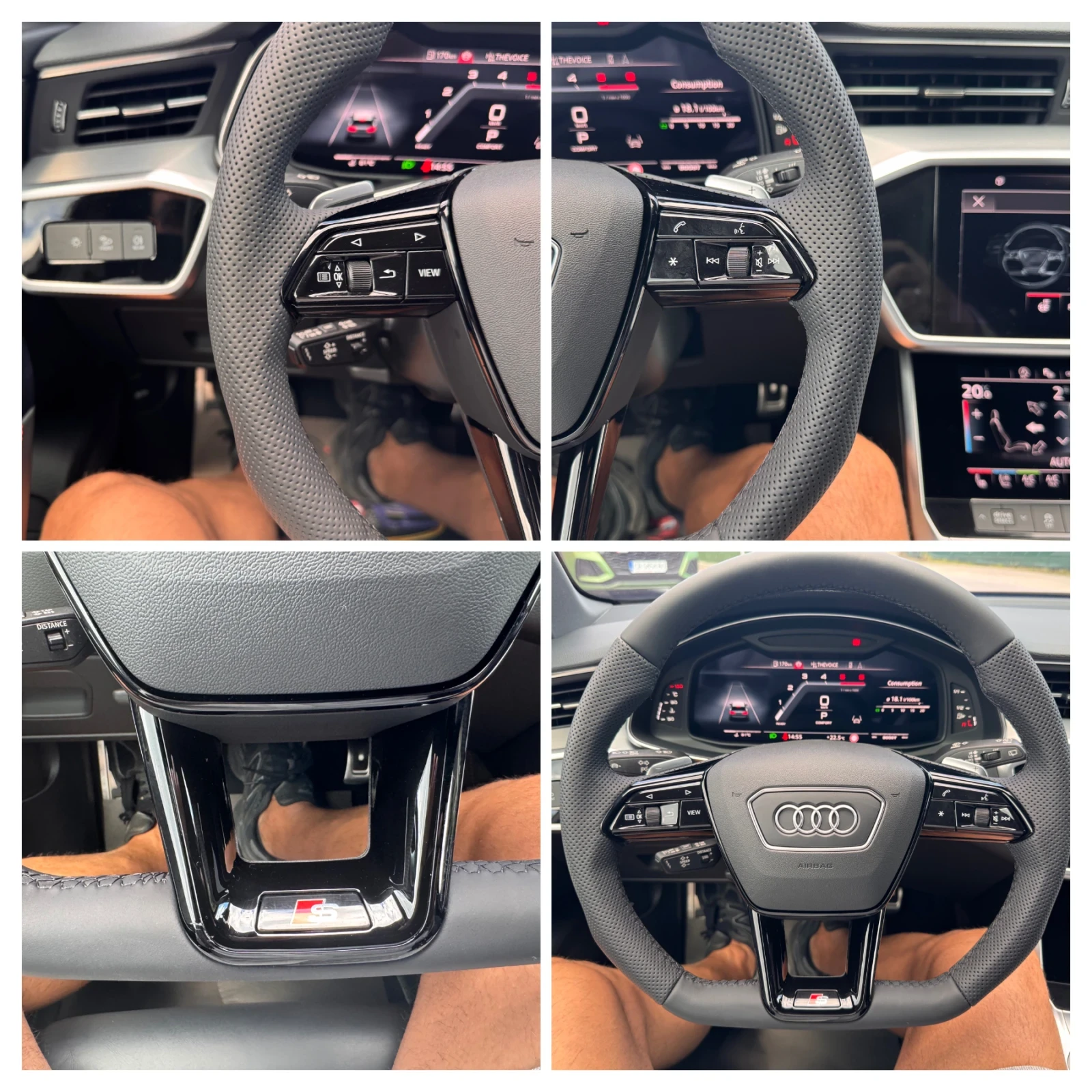 Audi S6 3.0d/344hp/12700km/ГАРАНЦИЯ-2г./BLACK EDITTION///, снимка 15 - Автомобили и джипове - 55433718