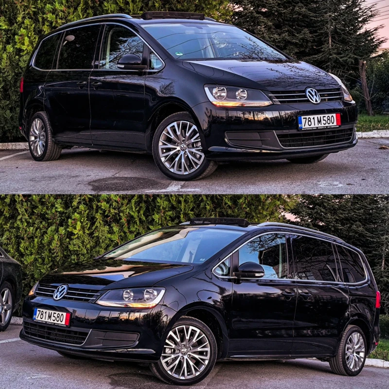 VW Sharan 2.0TDI DSG HIGHLINE ПАНОРАМА ЕЛ. ВРАТИ ГЕРМАНИЯ , снимка 2 - Автомобили и джипове - 51778543