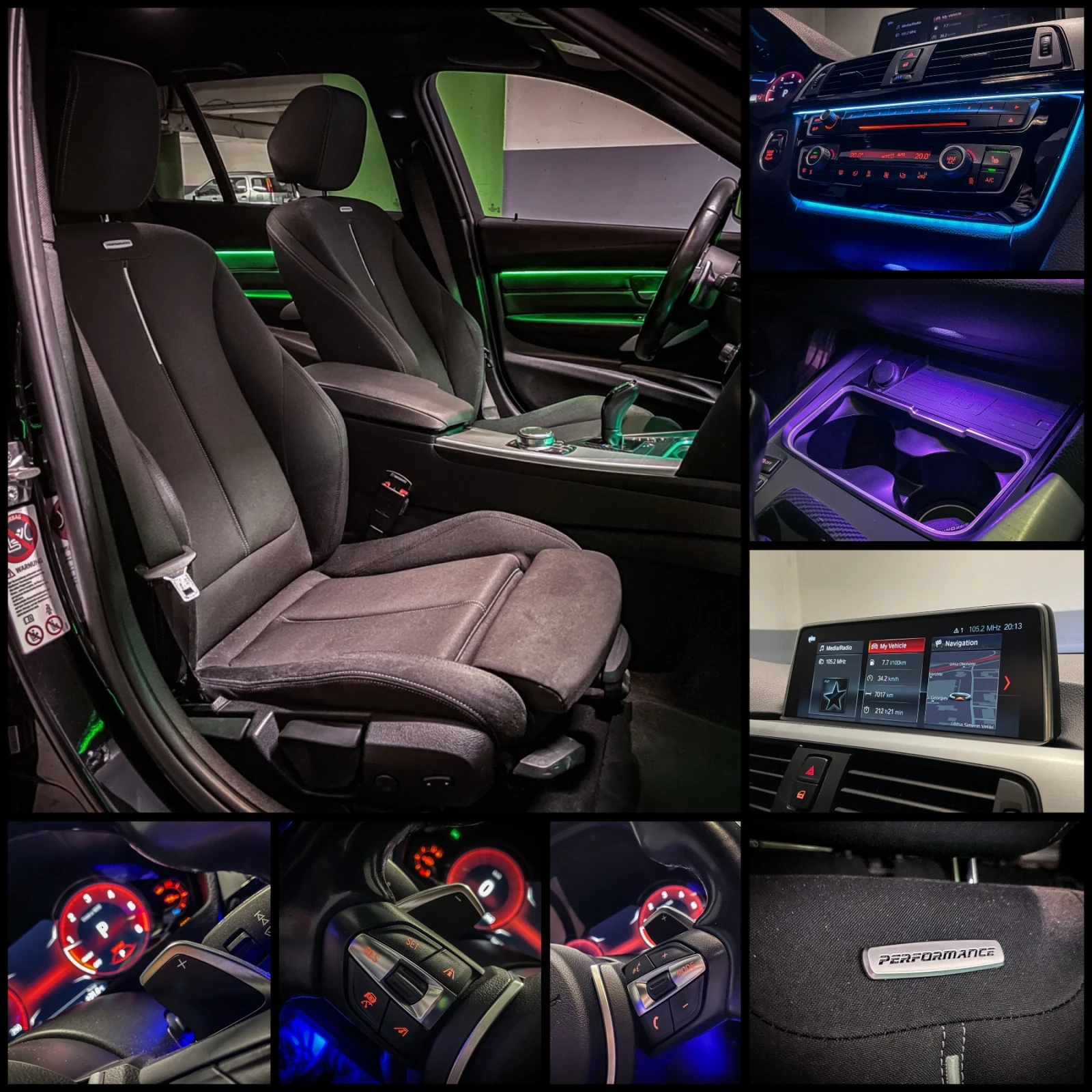 BMW 320 d/M PERFORMANCE/M4 GREEN/CARBON/CAM/HUD/ASSISTANCE | Mobile.bg   11