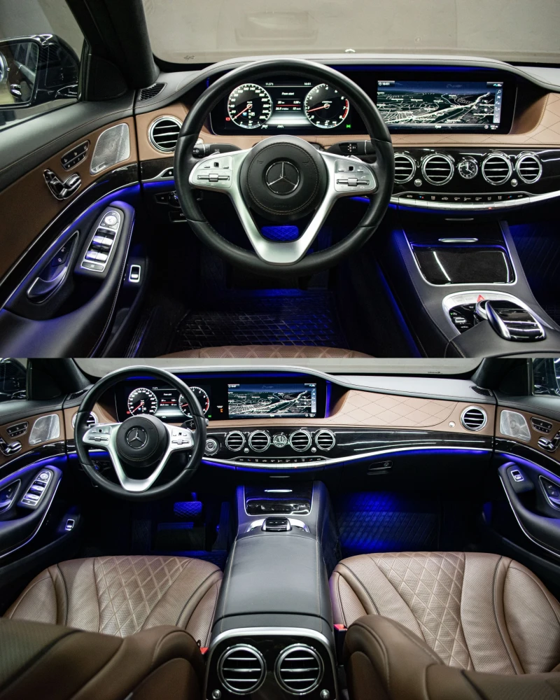 Mercedes-Benz 560 L/4Matic/Designo/РеаленПробег/Серв.История, снимка 5 - Автомобили и джипове - 52857882