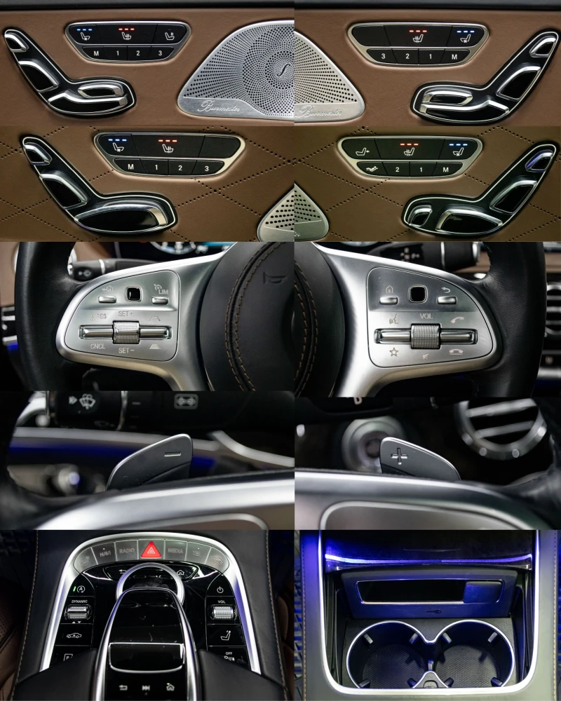 Mercedes-Benz 560 L/4Matic/Designo/РеаленПробег/Серв.История, снимка 10 - Автомобили и джипове - 52857882