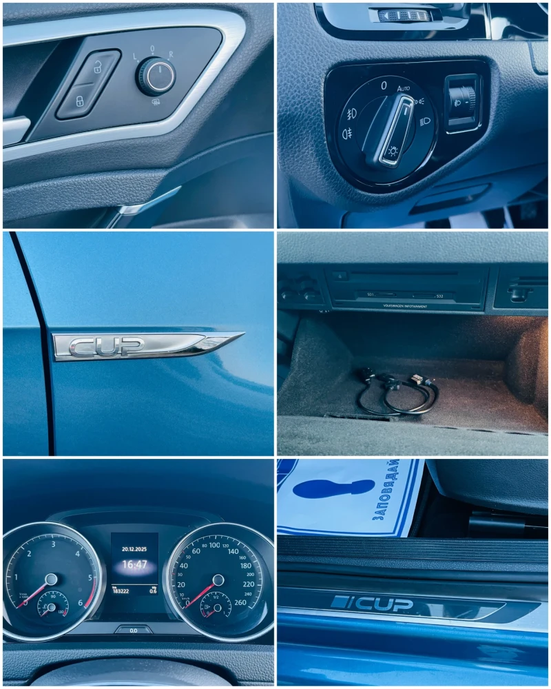 VW Golf 2.0 TDI CUP * Нави* Пиано лак* Сервизна история* , снимка 13 - Автомобили и джипове - 52864628