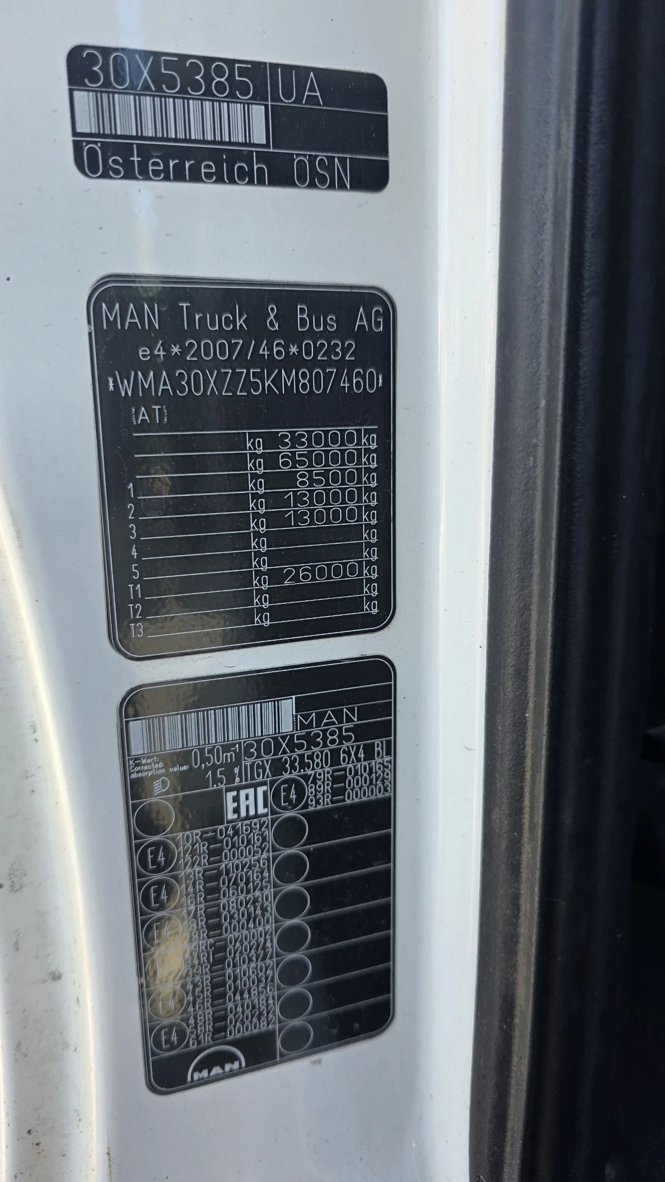 Man Tgx 33 580 EURO 6 6X4, снимка 9 - Камиони - 54547294