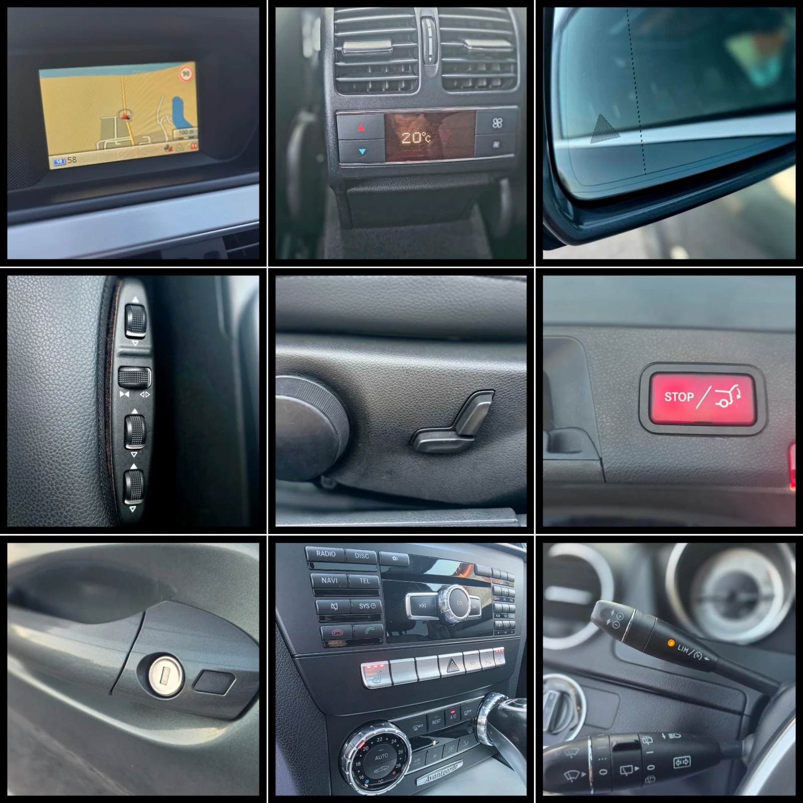 Mercedes-Benz C 220 Панорама Full Service Navi Blind Spod , снимка 9 - Автомобили и джипове - 55483821