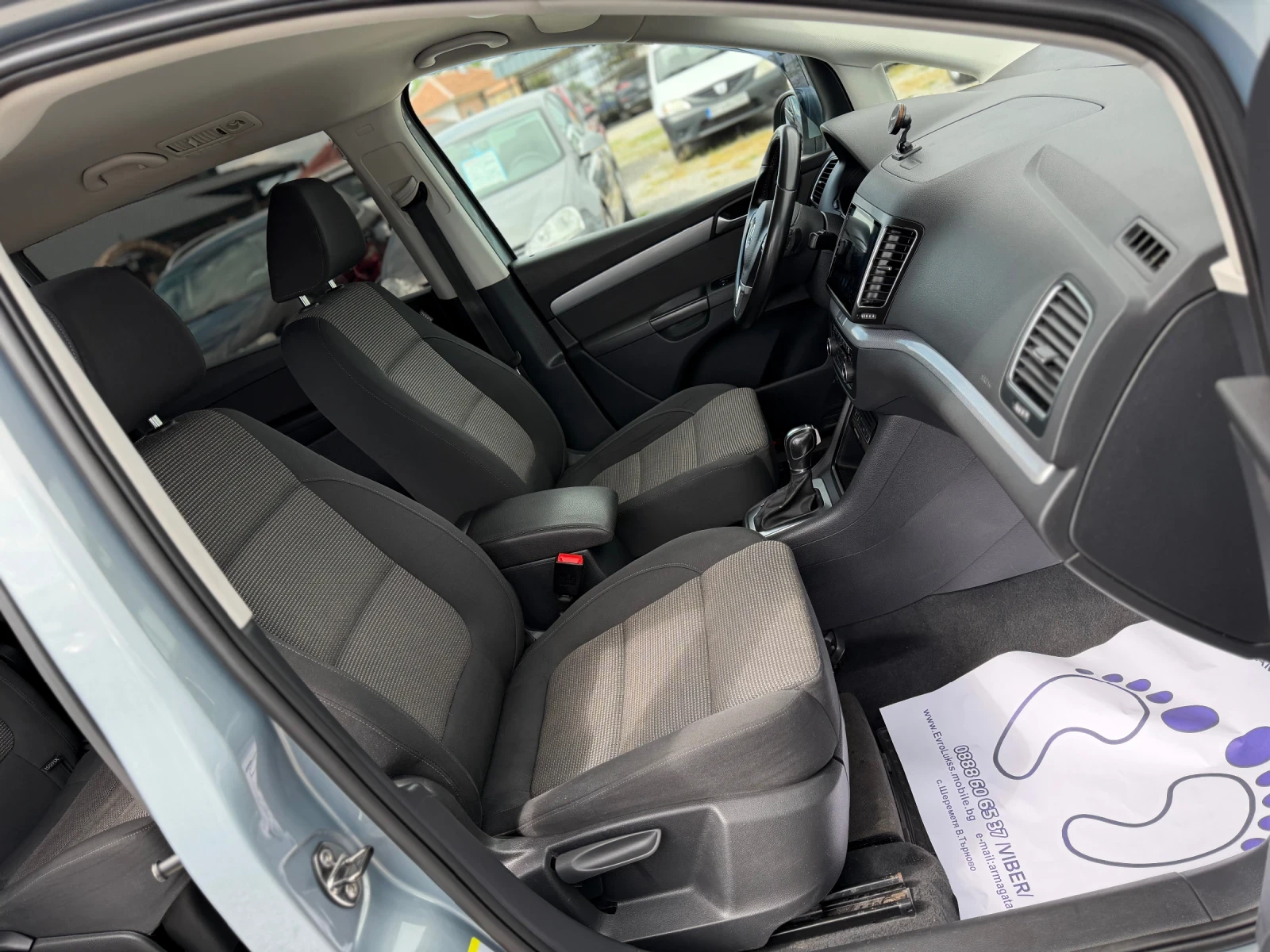VW Sharan 2.0TDI 140кс АВТОМАТИК-DSG НАВИ КАМЕРА ПОДГРЕВ, снимка 14 - Автомобили и джипове - 54552024