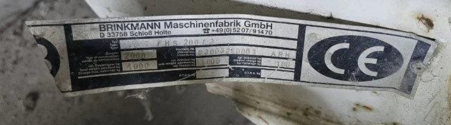 Други специализирани машини Друга BRINKMANN FНS 200/3, снимка 4 - Индустриална техника - 54201711