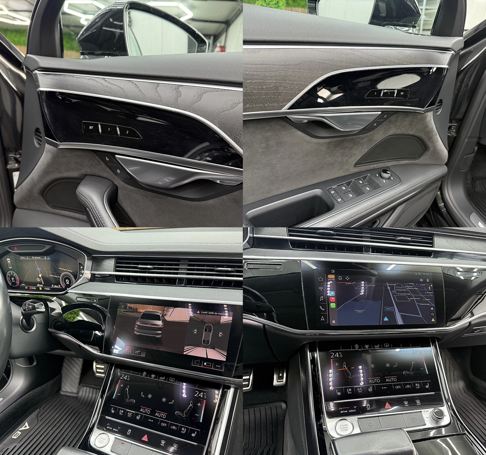 Audi A8 5.0D/PANORAMA/KeylesGo/3D-kamera/soft close/ЛИЗИНГ, снимка 11 - Автомобили и джипове - 54388356