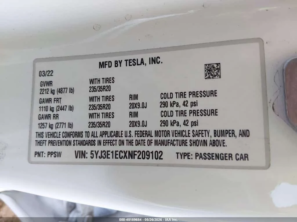 Tesla Model 3 * PERFORMANCE DUAL MOTOR ALL WHEEL DRIVE * CARFAX , снимка 6 - Автомобили и джипове - 56186002