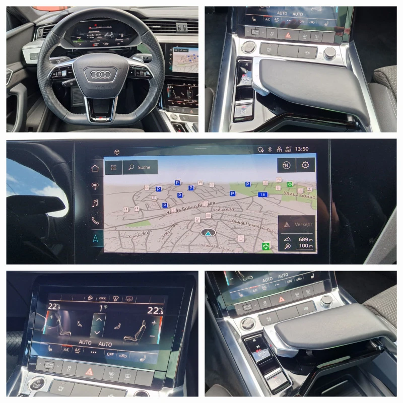 Audi E-Tron Sportback-3/SLine-Panorama-Hed UP-Nigt-ACC-MAX FUL, снимка 9 - Автомобили и джипове - 44882436