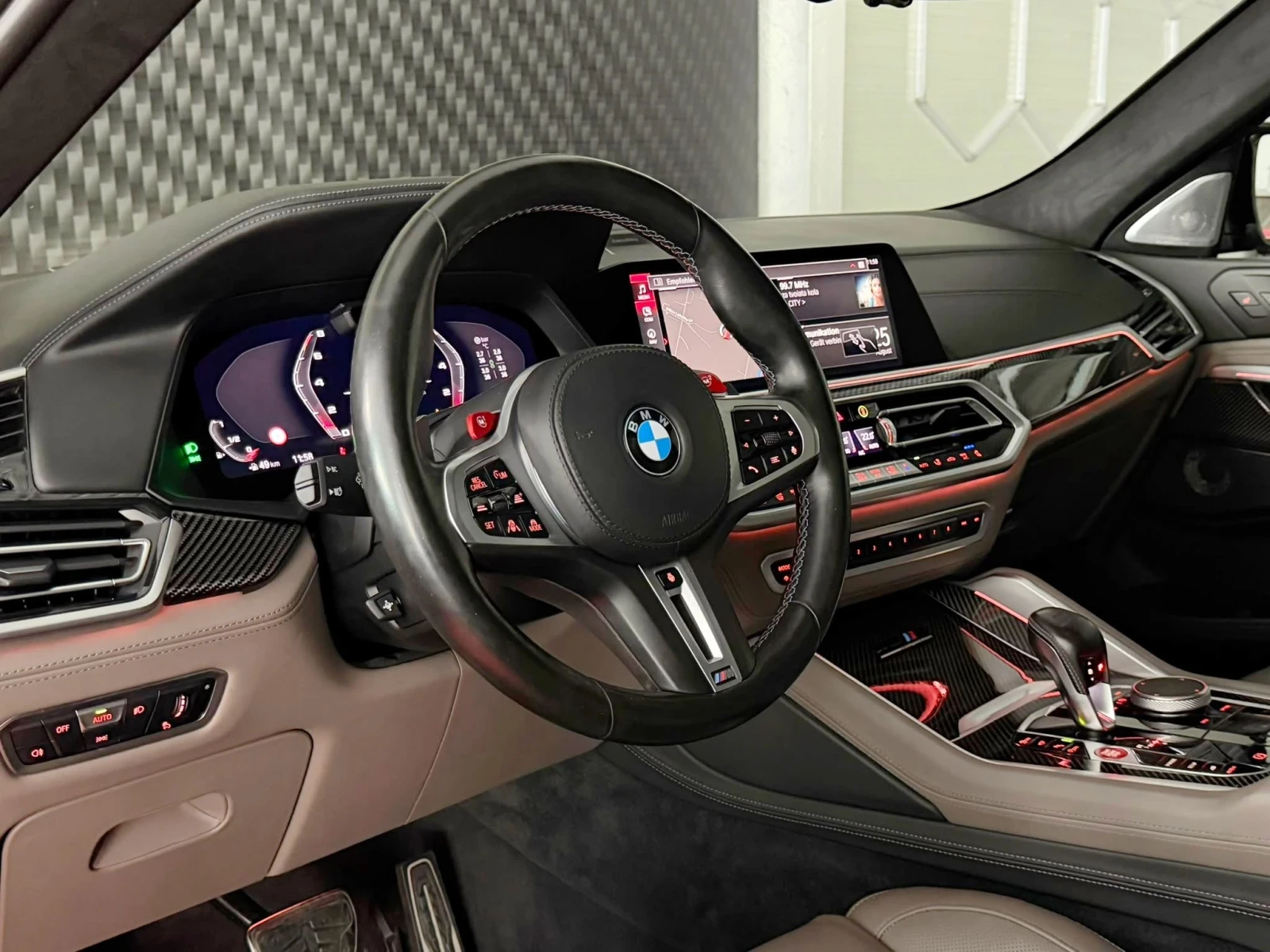 BMW X6 BMW X6M Competition INDIVIDUALCARBON3xTVPANORAMABO, снимка 12 - Автомобили и джипове - 55802832