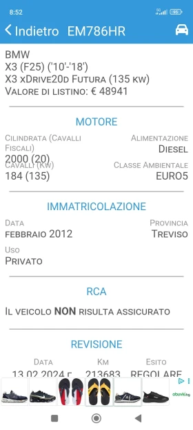 Обява за продажба на BMW X3 * * 2.0 xDRIVE-184* * LUXURY* * ITALIA* *  ~19 400 лв. - изображение 3