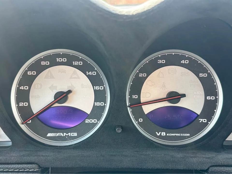 Mercedes-Benz SL 55 AMG AMG Renntech/M113K/Памет/Подгрев/Шибидах/, снимка 11 - Автомобили и джипове - 53985268