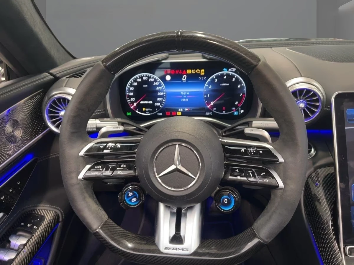 Mercedes-Benz SL 63 AMG /4-MATIC/CARBON/BURM/360/HEAD UP/NIGHT II/, снимка 9 - Автомобили и джипове - 53910055