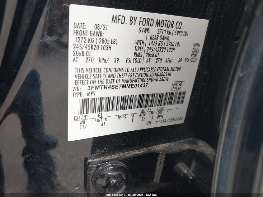 Ford Mustang Mach-E Gt, снимка 9 - Автомобили и джипове - 54891686