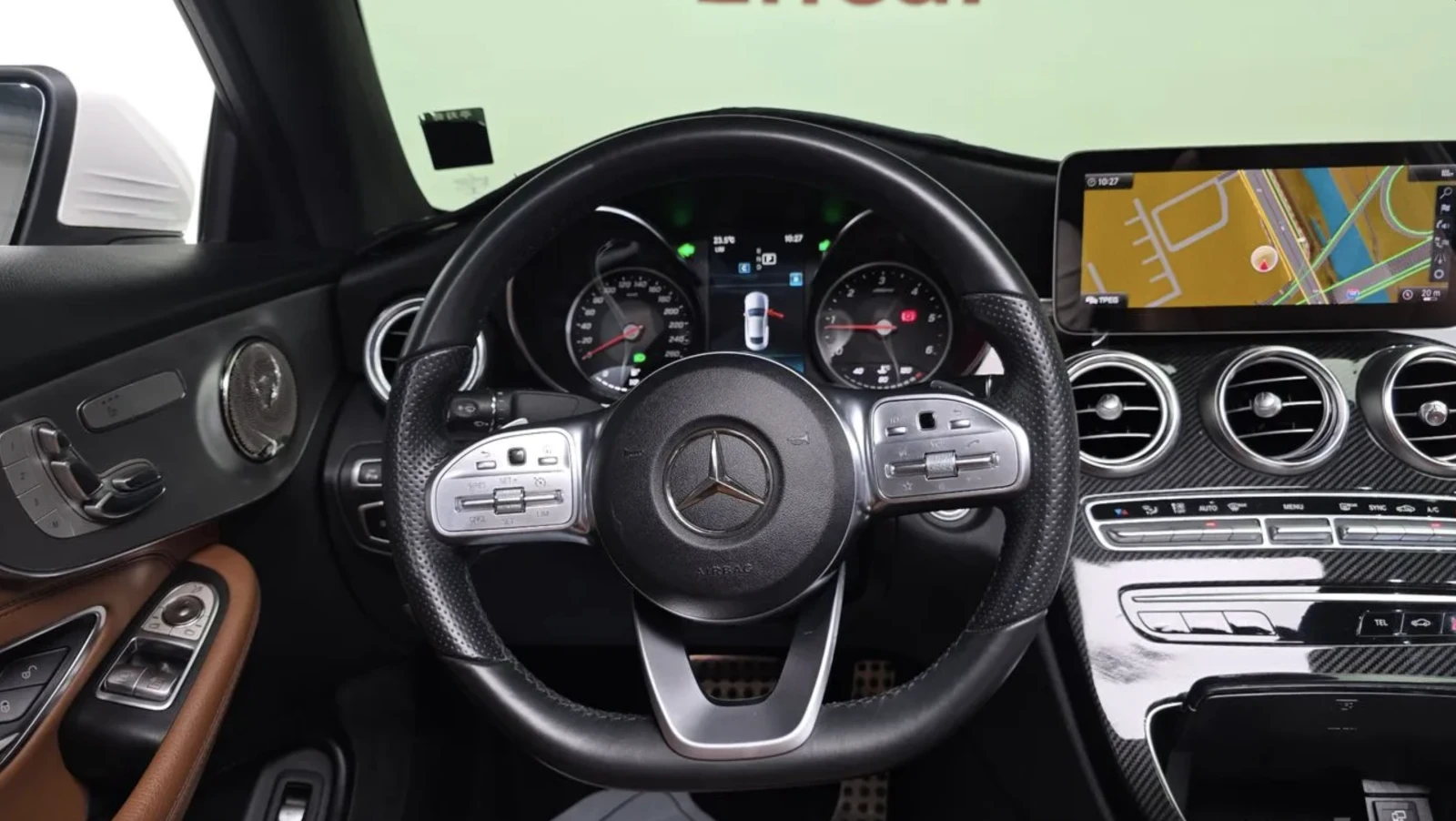 Mercedes-Benz C 220 d / AMG ПАКЕТ / BURMESTER / CARBON / ШИБИДАХ/ HUD , снимка 9 - Автомобили и джипове - 54868200