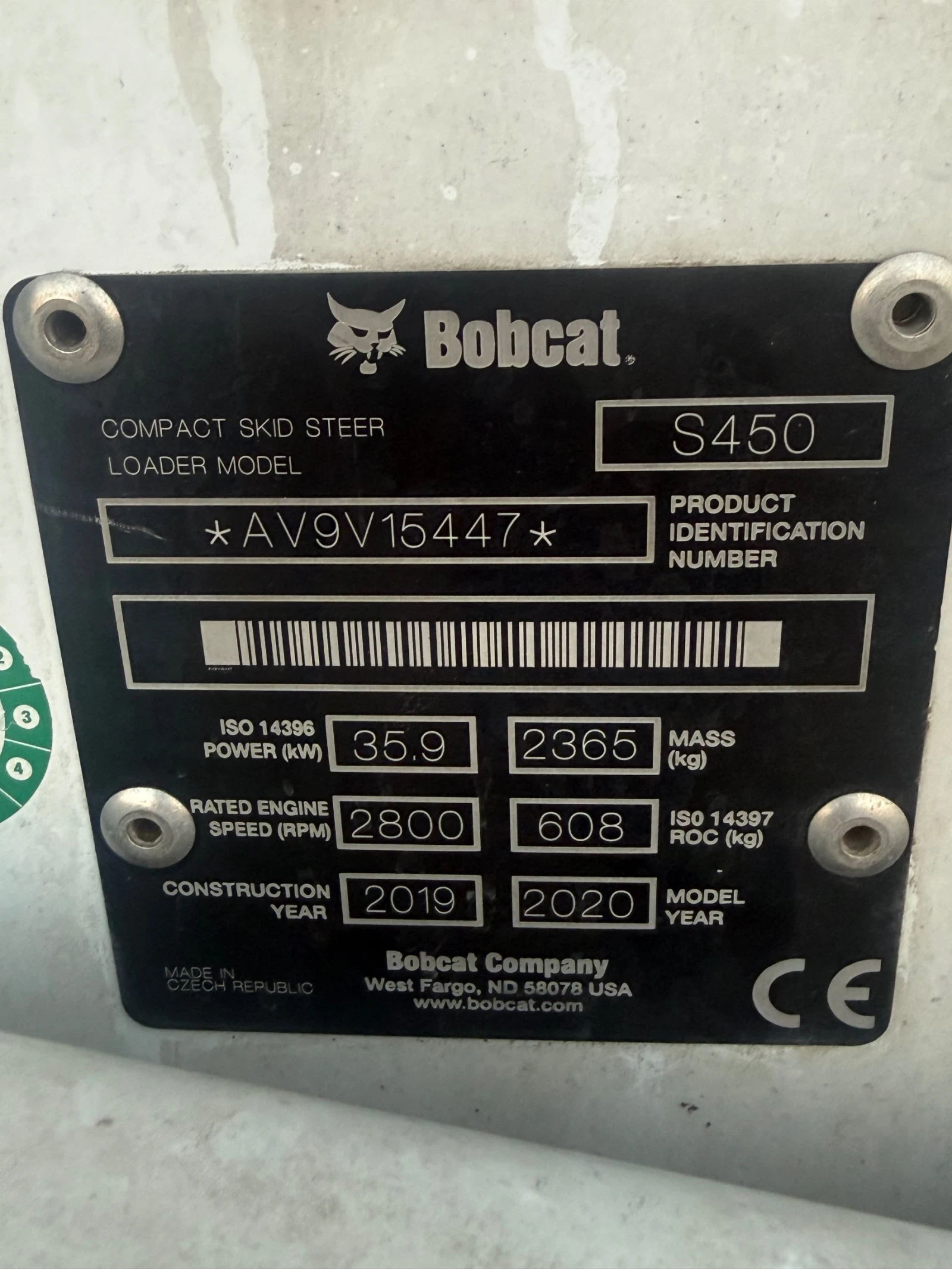 Мини челни товарачи Bobcat S 450, снимка 4 - Индустриална техника - 55754013