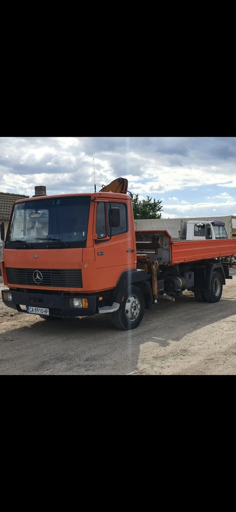 Mercedes-Benz 814 САМОСВАЛ С КРАН HIAB 060, снимка 1 - Камиони - 48736277