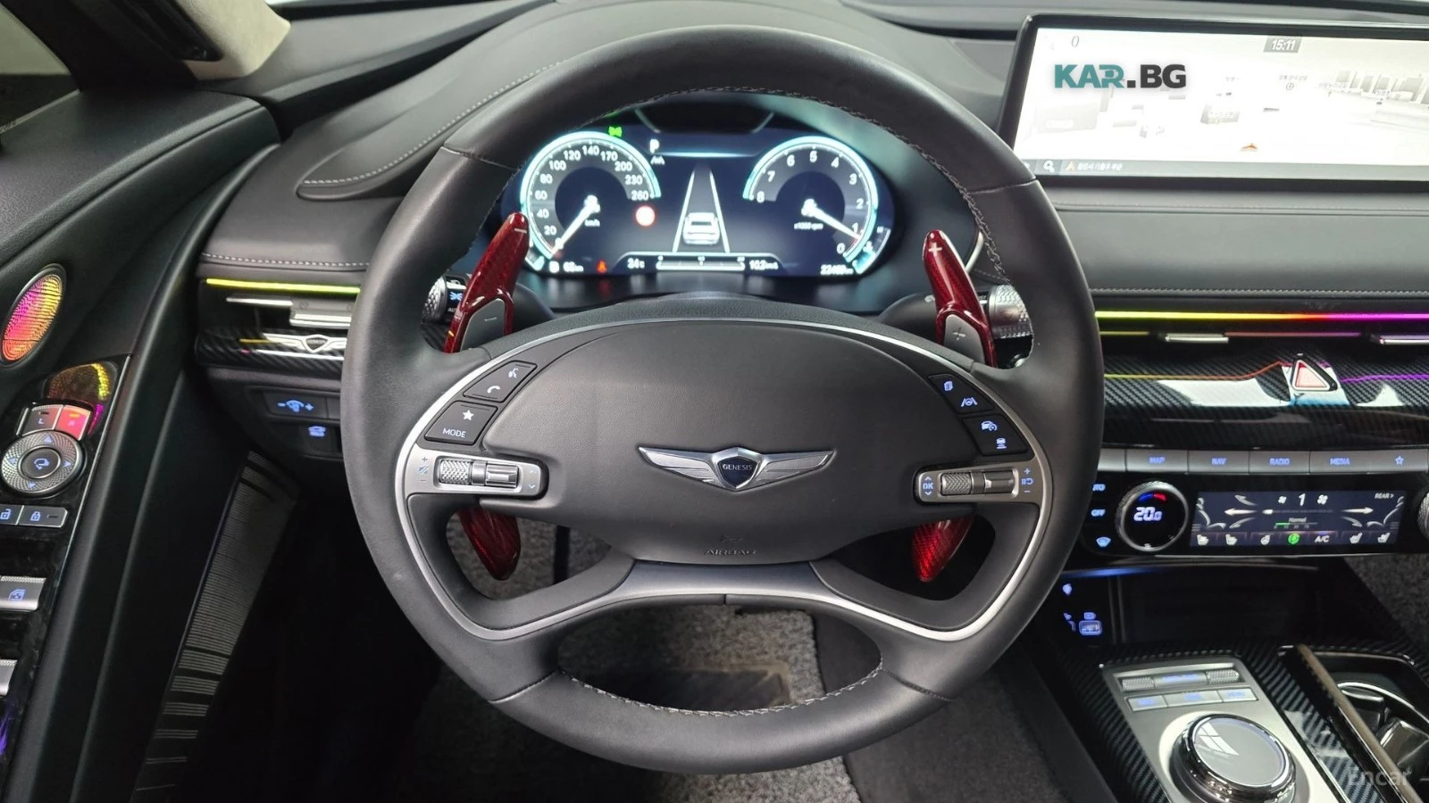 Genesis G80 * 360* ПАНО* LED* KEYLESS* Camera* ПОДГРЕВ* , снимка 13 - Автомобили и джипове - 55133604