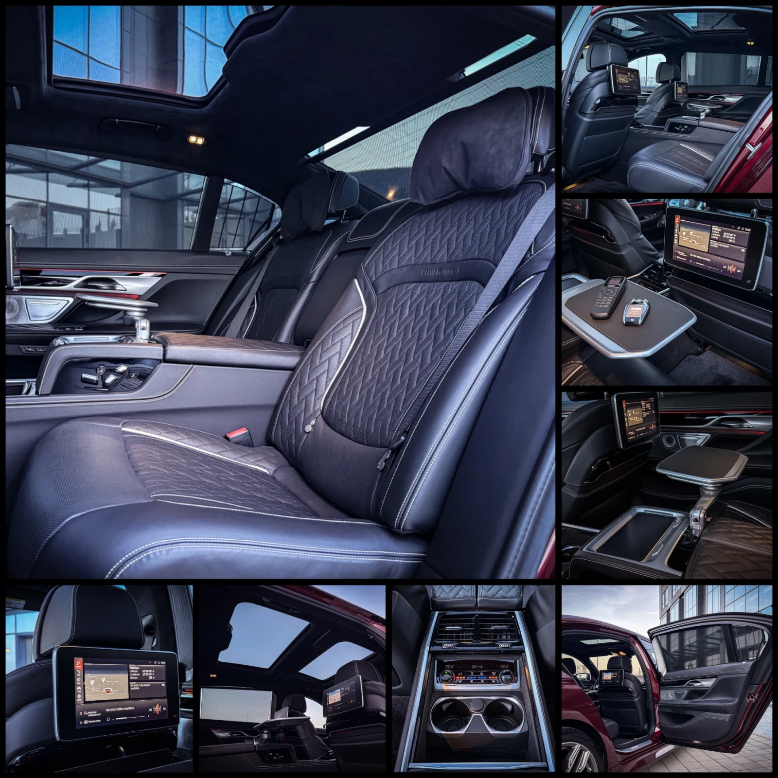 BMW 760 Li 6.6 V12/M Individual/B&W/3xTV/360/Sky/FULL MAXX, снимка 10 - Автомобили и джипове - 55889346