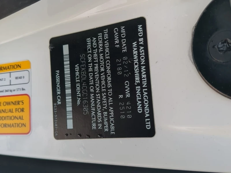 Aston Martin V8 Vantage * S * CARFAX * БЕЗ ПЪРВОНАЧАЛНА ВНОСКА, снимка 7 - Автомобили и джипове - 52807174